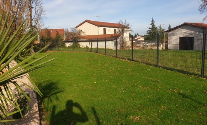 Réalisation de clôture en panneaux rigides, Veauche, VILLARD PAYSAGE